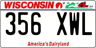 WI license plate 356XWL