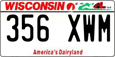 WI license plate 356XWM