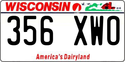 WI license plate 356XWO