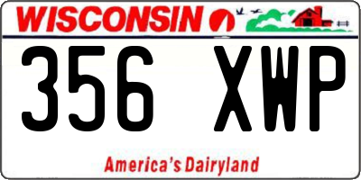 WI license plate 356XWP