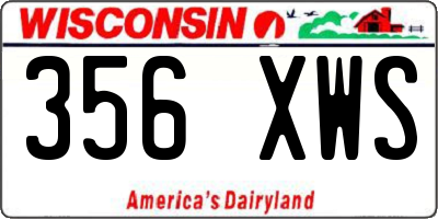 WI license plate 356XWS