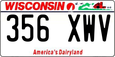 WI license plate 356XWV