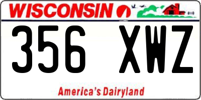 WI license plate 356XWZ