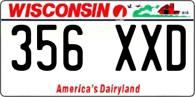 WI license plate 356XXD