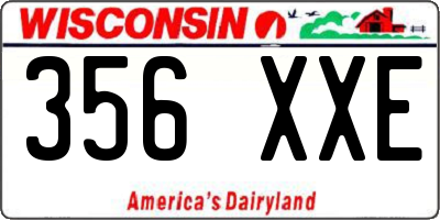 WI license plate 356XXE