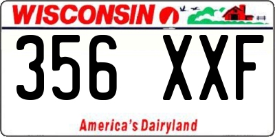 WI license plate 356XXF