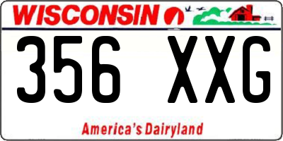 WI license plate 356XXG