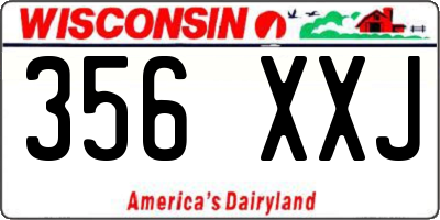 WI license plate 356XXJ