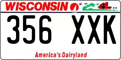 WI license plate 356XXK