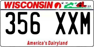 WI license plate 356XXM