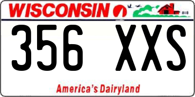 WI license plate 356XXS