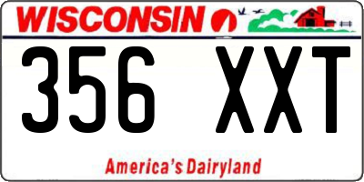 WI license plate 356XXT