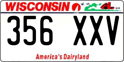 WI license plate 356XXV