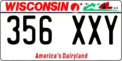 WI license plate 356XXY