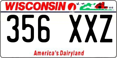 WI license plate 356XXZ