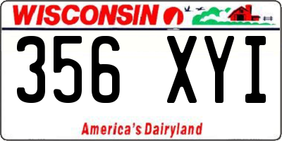 WI license plate 356XYI