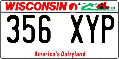 WI license plate 356XYP
