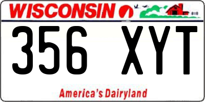 WI license plate 356XYT