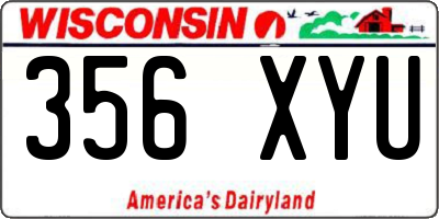 WI license plate 356XYU