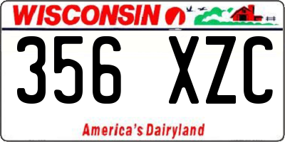 WI license plate 356XZC