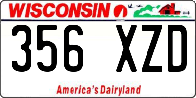 WI license plate 356XZD