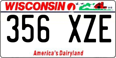 WI license plate 356XZE