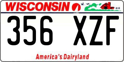 WI license plate 356XZF
