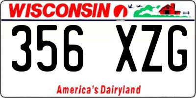 WI license plate 356XZG