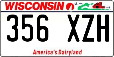 WI license plate 356XZH