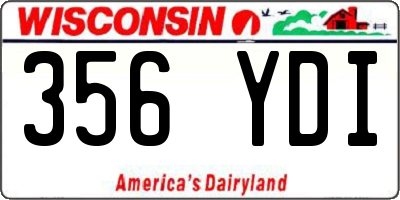 WI license plate 356YDI