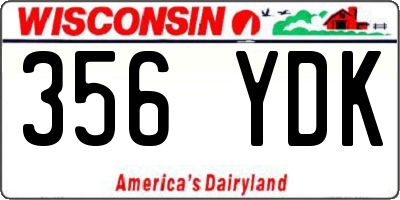 WI license plate 356YDK