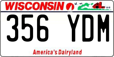 WI license plate 356YDM