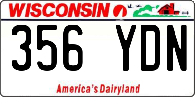 WI license plate 356YDN