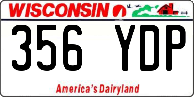 WI license plate 356YDP