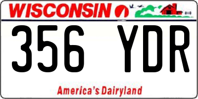 WI license plate 356YDR