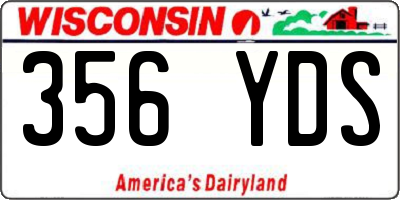 WI license plate 356YDS