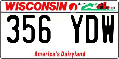 WI license plate 356YDW