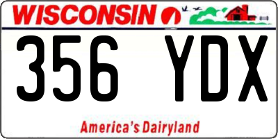 WI license plate 356YDX