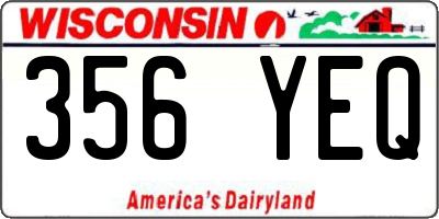 WI license plate 356YEQ