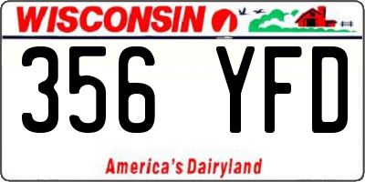 WI license plate 356YFD