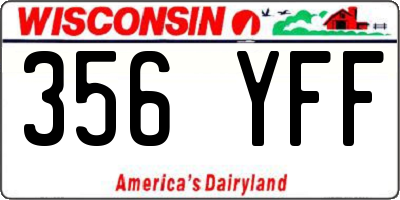WI license plate 356YFF