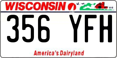 WI license plate 356YFH