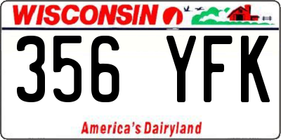 WI license plate 356YFK