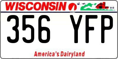 WI license plate 356YFP