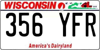 WI license plate 356YFR