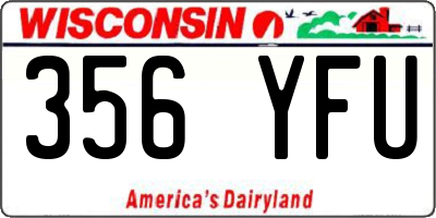WI license plate 356YFU
