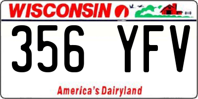WI license plate 356YFV
