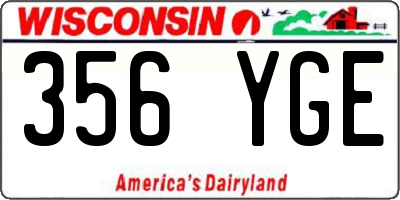 WI license plate 356YGE