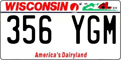 WI license plate 356YGM