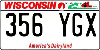 WI license plate 356YGX